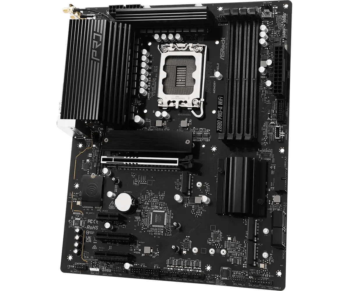 ASRock Z890 Pro - A WiFi LGA1851 Gaming Motherboard - Vektra Computers LLC ASRock Z890 Pro - A WiFi LGA1851 Gaming Motherboard - Vektra Computers LLC